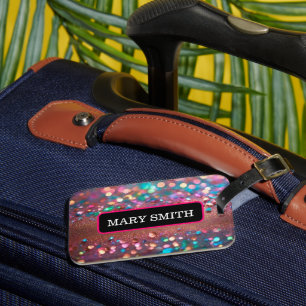 Glitter Trendy Opal Holographic Collection Luggage Tag