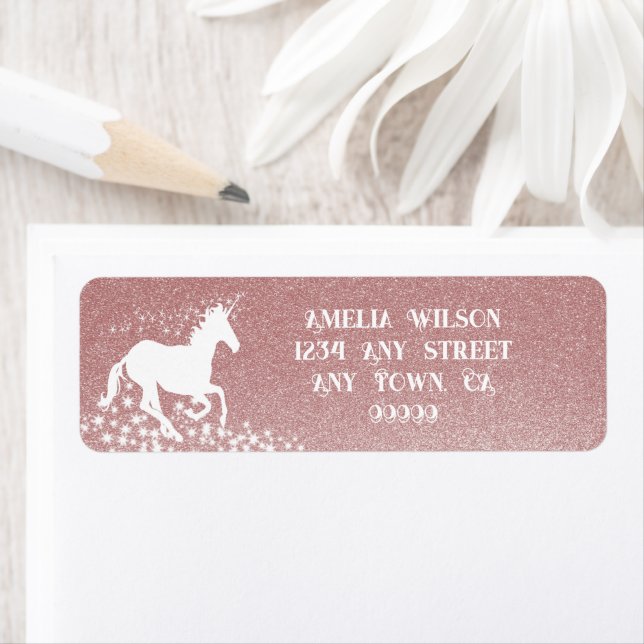 Glitter Unicorn and Stars | Pink Label (Insitu)