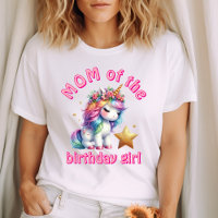 Glitter unicorn magical girls age birthday Mom
