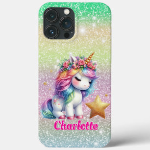 Glitter unicorn magical star  iPhone 13 pro max case