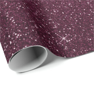 Glitter Urban Minimal Burgundy Beetroot Bordeaux Wrapping Paper