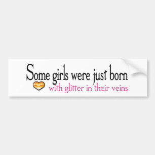 glitter veins bumper sticker