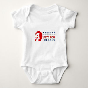 glitter vote hillary baby bodysuit