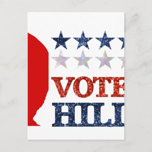 glitter vote hillary postcard