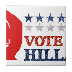 glitter vote hillary tile