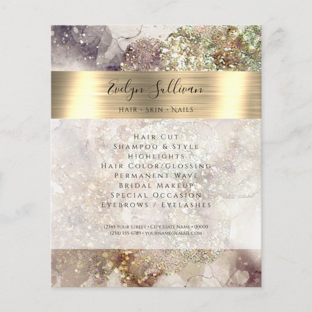 Glitter Watercolor and Foil Flyer (Front)