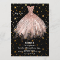 Glitter watercolor dresses