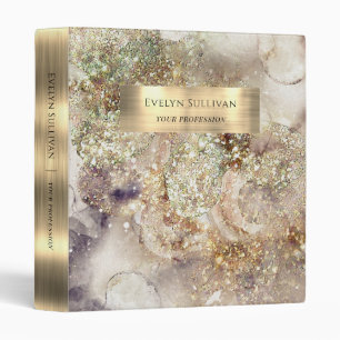 Glitter Watercolor Faux Foil Binder