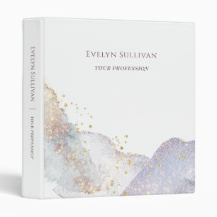 Glitter watercolor shapes binder