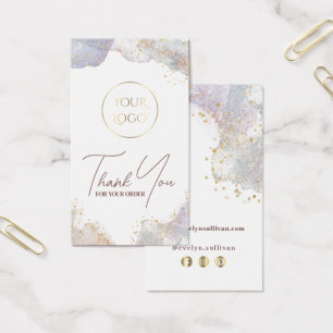 Glitter watercolor shapes package insert