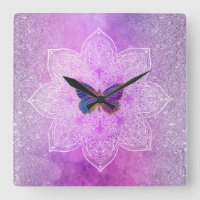 *~* Glitter Watercolor Yoga Butterfly Mandala