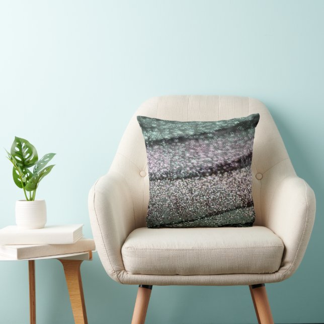 Glitter Waves Glam 1 Throw Pillow (Chair)