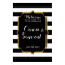 Glitter Wedding Sign on Black and White Stripes