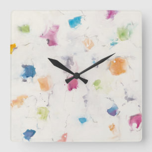 Glitterati I Abstract Print Mike Schick Square Wall Clock