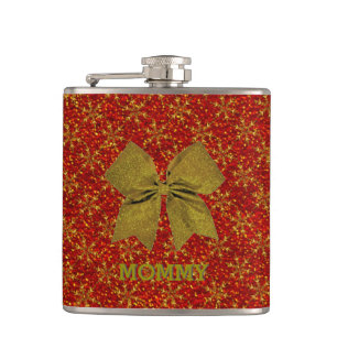Glittered Christmas Hip Flask