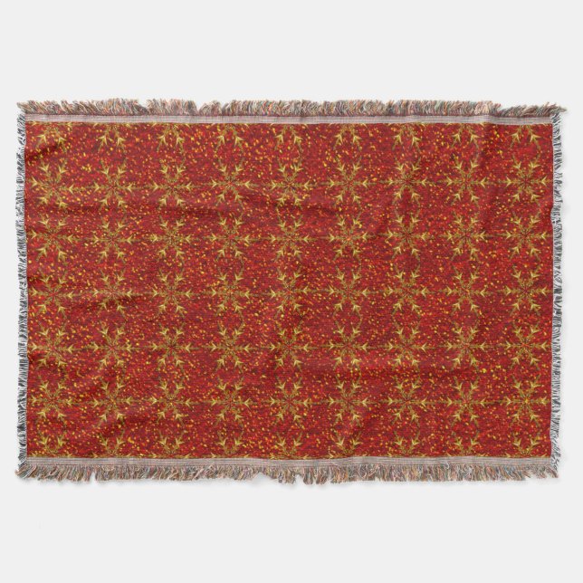 Glittered Christmas Throw Blanket (Front)