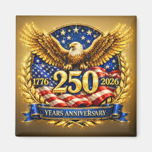 Glittered Semiquincentennial Eagle Emblem  Magnet