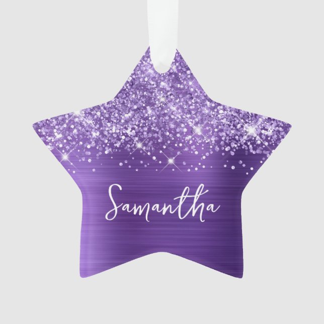 Glitterie Améthyste Violet Glam Nom Étoile (devant)