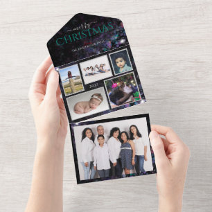 Glitterie Photos de famille personnalisées Carte d