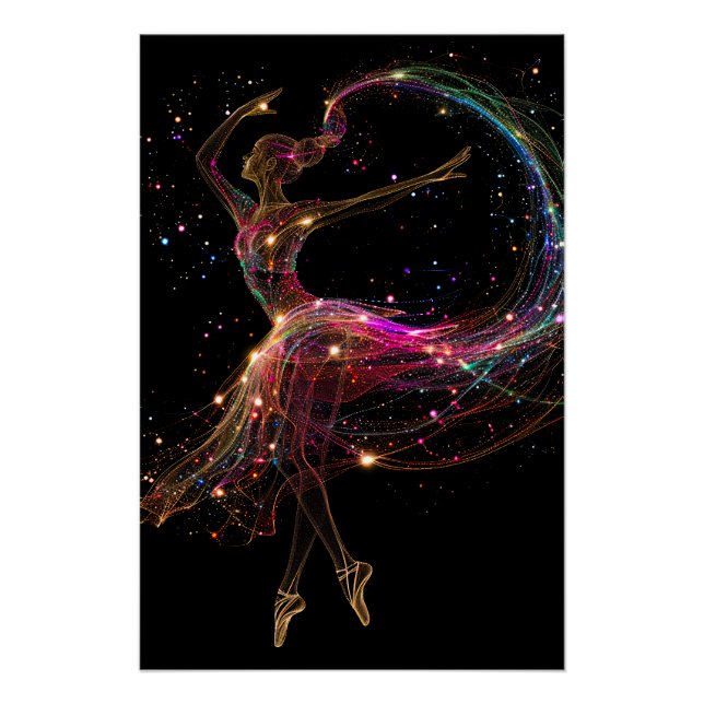 Glittering Ballet Dancer Poster (Front)