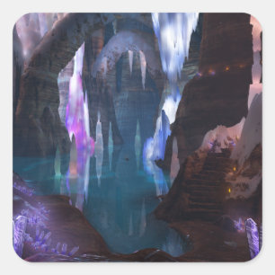Glittering Caves by Night Stickers