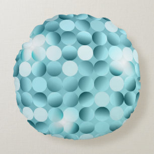 Glittering confetti green celebration backgroundab round pillow