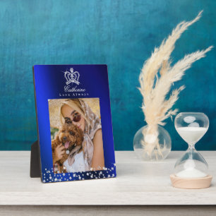 Glittering Crown Blue Plaque