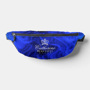 Glittering Crown Luxury Blue Fanny Pack