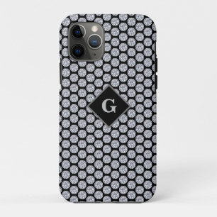 Glittering Diamond pattern on black Personalized iPhone 11 Pro Case