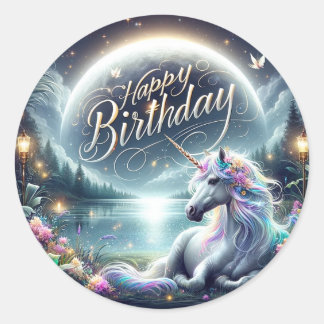 Glittering Dreams: Unicorn Birthday Stickers