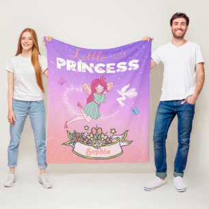 👸Glittering Fairy Princess Custom Name  Fleece Blanket