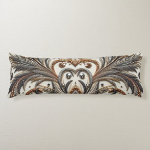 Glittering floral pattern with gemstone body pillow