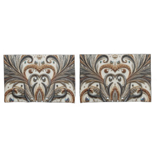 Glittering floral pattern with gemstone pillowcase