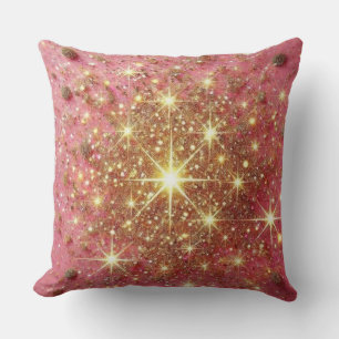 Glittering Galaxy Throw Pillow