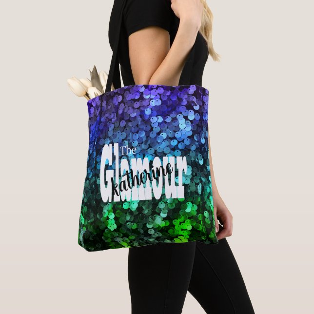 Glittering Glamour Sequin Tote Bag (Close Up)