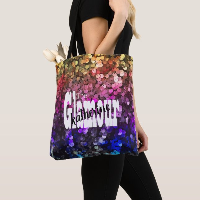 Glittering Glamour Sequin Tote Bag (Close Up)