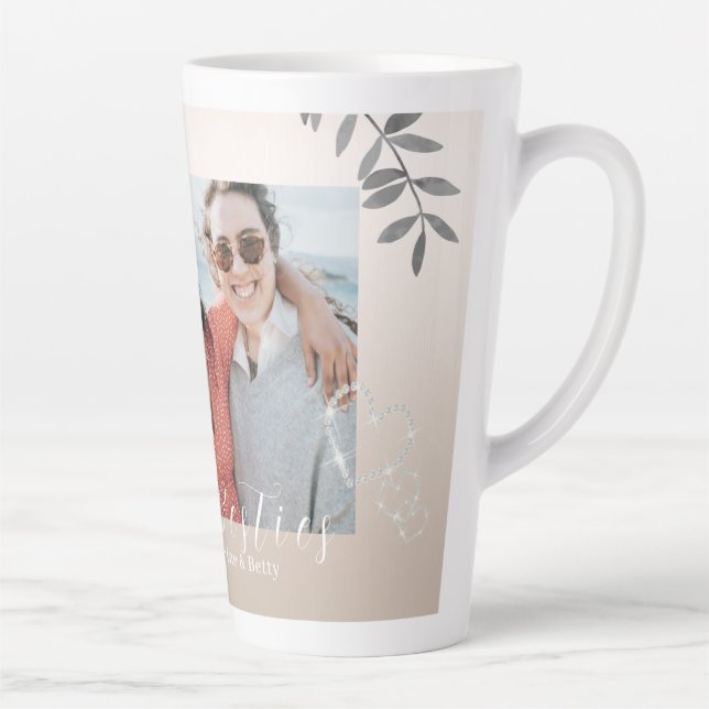 Glittering Hearts Besties Latte Mug (Right)