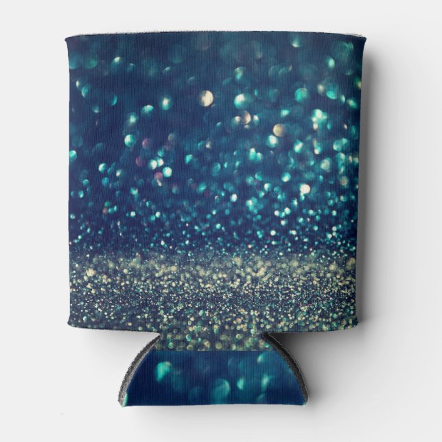 Glittering lights: festive vintage blend. can cooler (Front)