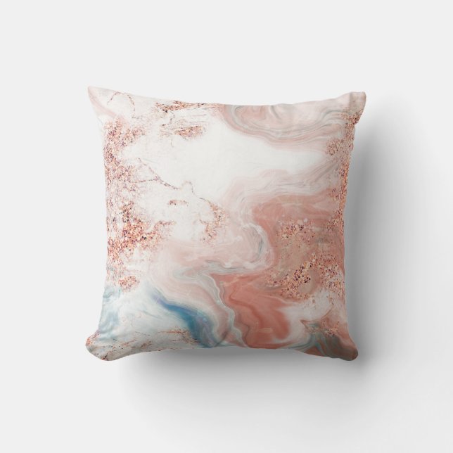 Glittering Marble  Throw Pillow (Front)