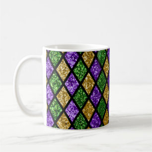 Glittering paillettes diamonds, festive background coffee mug