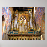 Glittering pipe organ