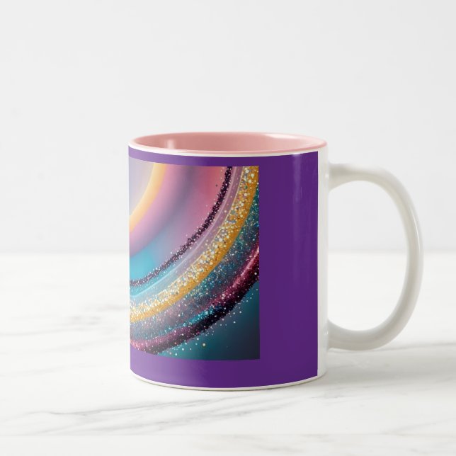 glittering rainbow mug (Right)