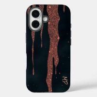 Glittering Rose Gold Drips