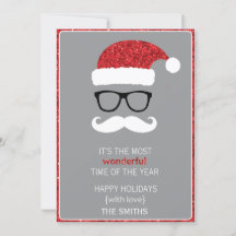 Glittering Santa with Glasses