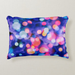 glittering shine bulbs lights background:blur of C Accent Pillow