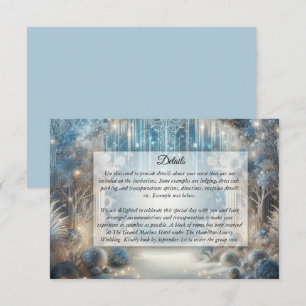 Glittering Snowy Forest Wedding Enclosure Card