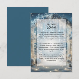 Glittering Snowy Forest Wedding Enclosure Card