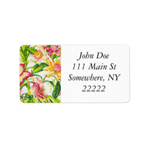 Glittering Spring Floral Tapestry Label