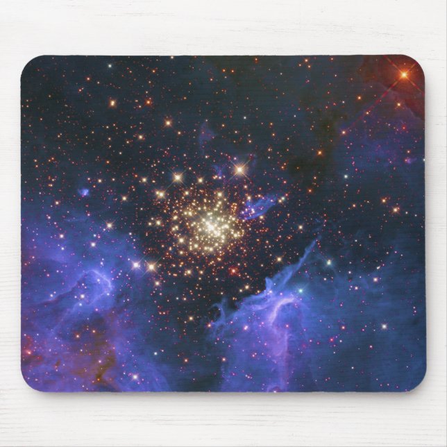 Glittering Star Cluster and Interstellar Gas Cloud Mouse Pad (Front)