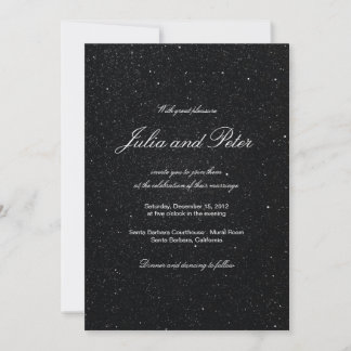 Glittering Star Light Wedding Invitation